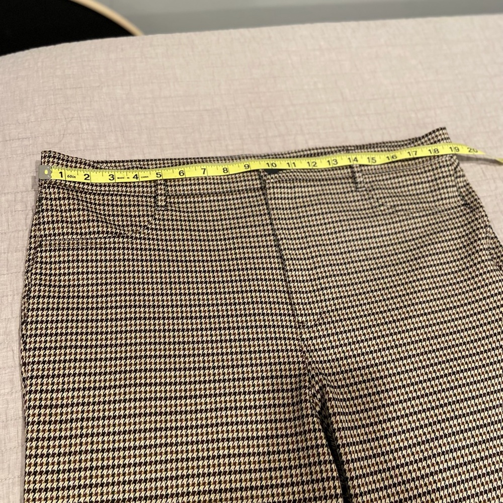 LOFT Houndstooth Ankle Pants – Size 16 – Brown/Black – Slim Fit - Picture 6 of 7